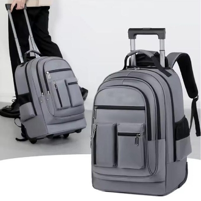 トロリ バッグ 輪付き バックパック ローリング 旅行 学生 ラップトップ バックパック 2輪付き