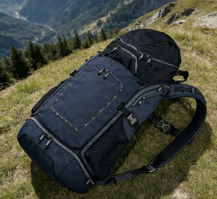 通気性のためのメッシュバックパネル付き5コンパートメントアウトドアスポーツバッグ - 旅行やハイキングに最適な軽量ジムバックパック