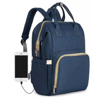 注文の多機能旅行USBポートが付いている防水おむつ袋