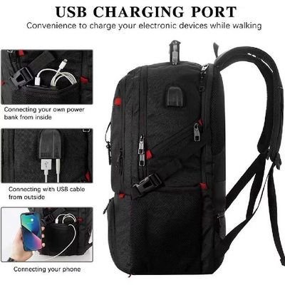 カスタム スポーツ ジム バッグ 防水 学校 旅行 バックパック 靴庫 USB 充電ポート