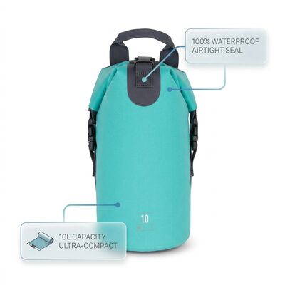 防水乾湿分離水泳袋 防水ジッパー 濡れたポケット コンパクトプールトレーニング機器